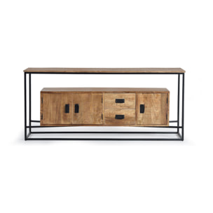 Aparador de Madera de Mango Estilo Industrial