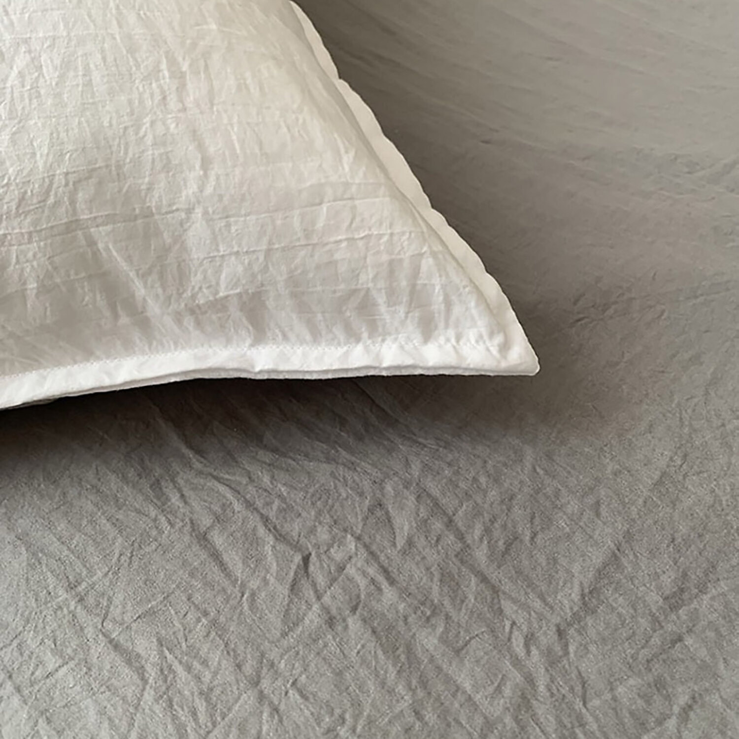 Parure housse de couette unie 100% microfibre lavée - avy - rose poudré
