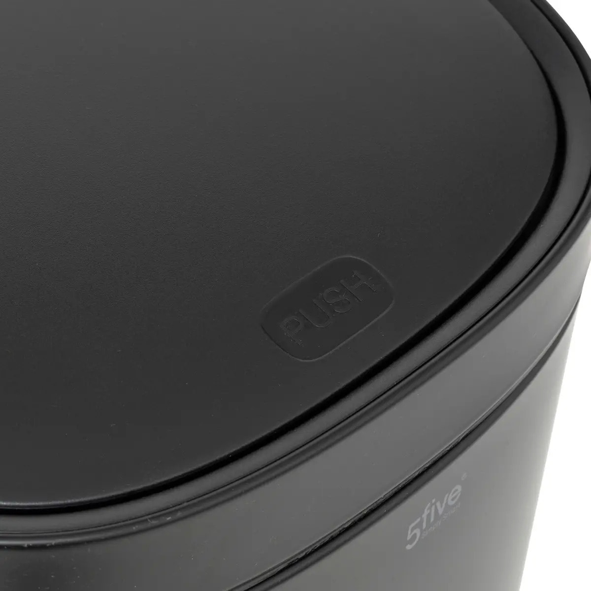 Poubelle en métal noir 50L