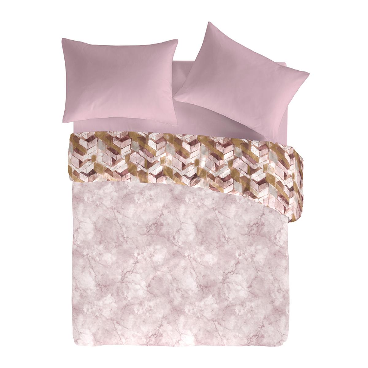 Housse de couette NUNET en coton percale - marron - vendue seule