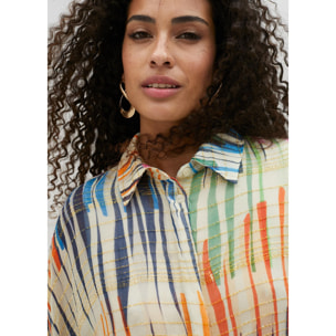 Camicia a righe multicolori