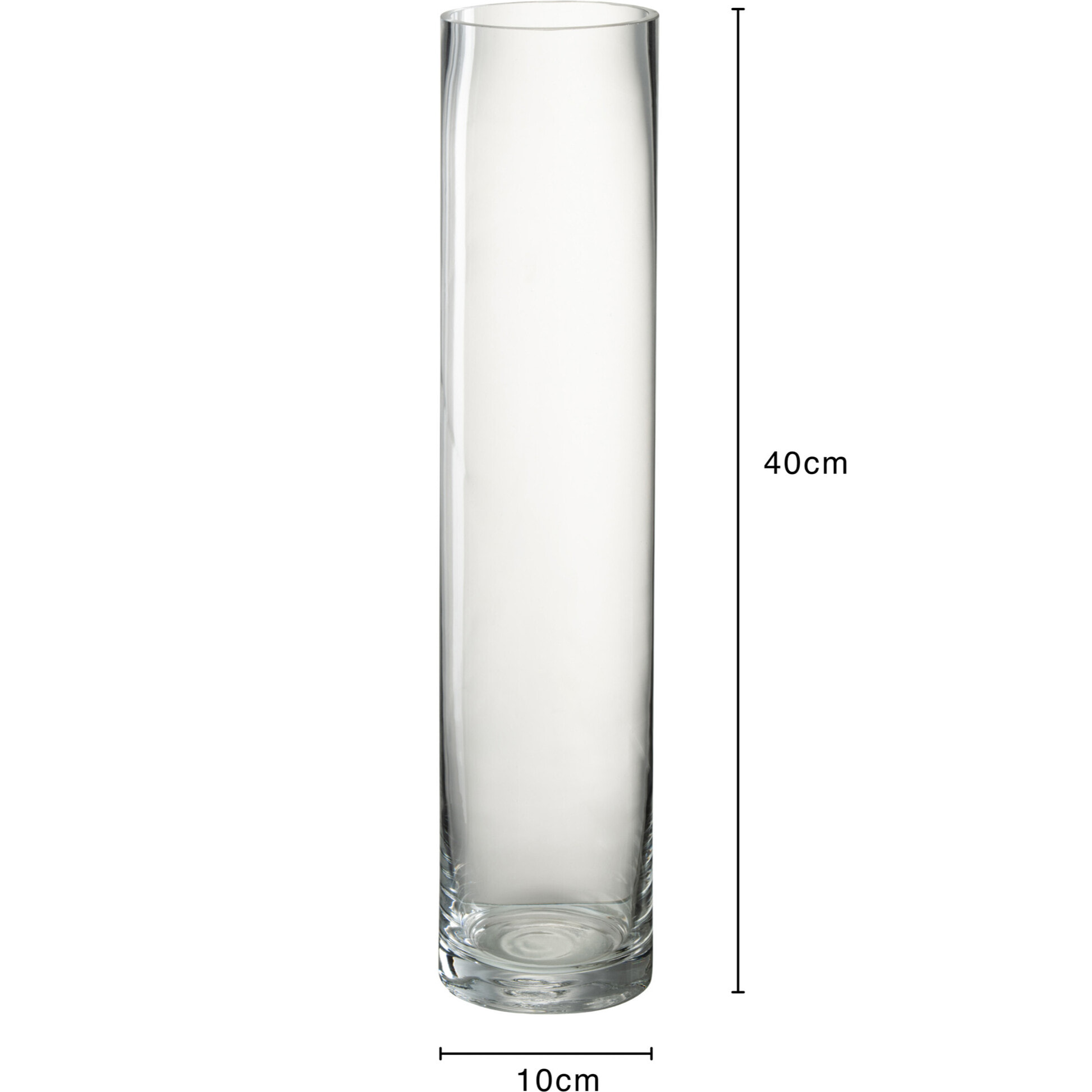 J-Line vase Cylindrique - verre - transparent - medium - 40 cm de hauteur