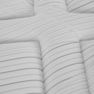 Ensemble Matelas Calliope mémoire de forme - 28cm + sommier tissu gris - 1 Place