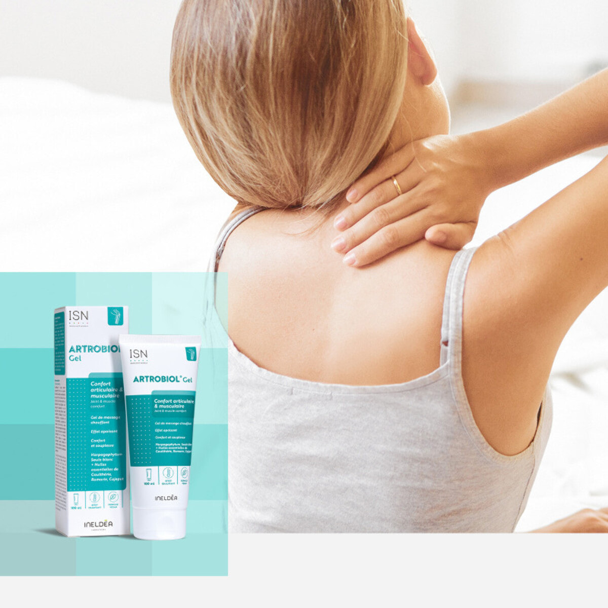 ISN - ARTROBIOL Gel - Confort articulaire et musculaire - Gel de massage chauffant - Effet apaisant - Tube 100 ml