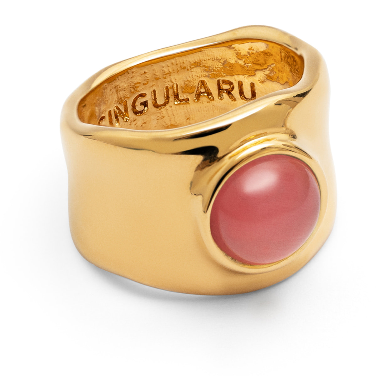 Anillo My Pink Stone Baño Oro