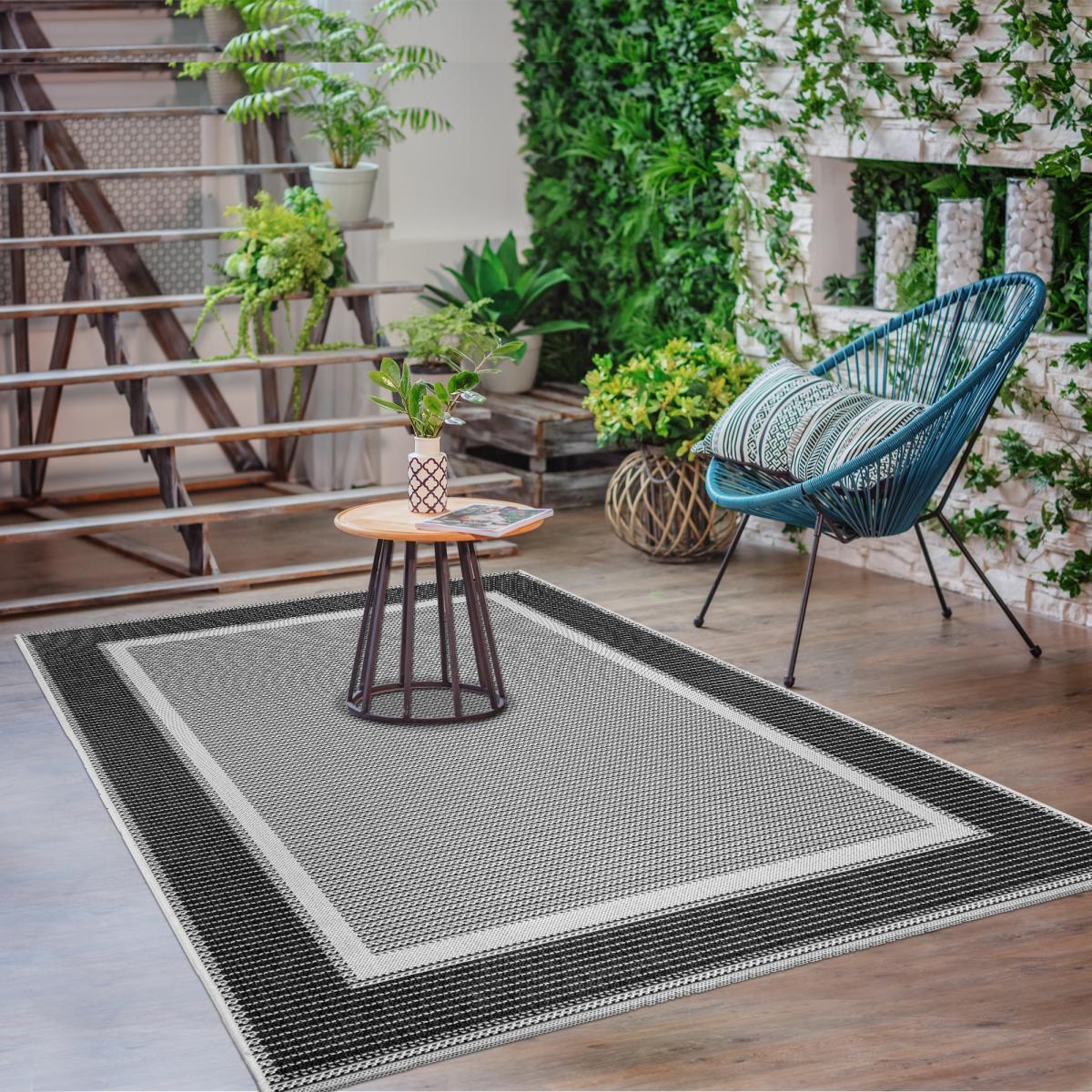 Tapis salon et chambre tissé motif simple RONI