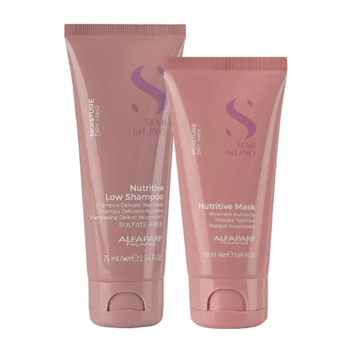 ALFAPARF MILANO Kit Semi Di Lino Nutritive Shampoo 75ml + Mask 50ml