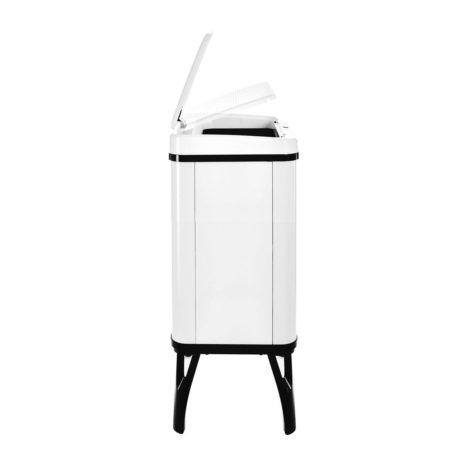 Well home - cubo de basura inteligente con apertura automática y contacto manual 30l, 35,5x26x60cm color blanco.