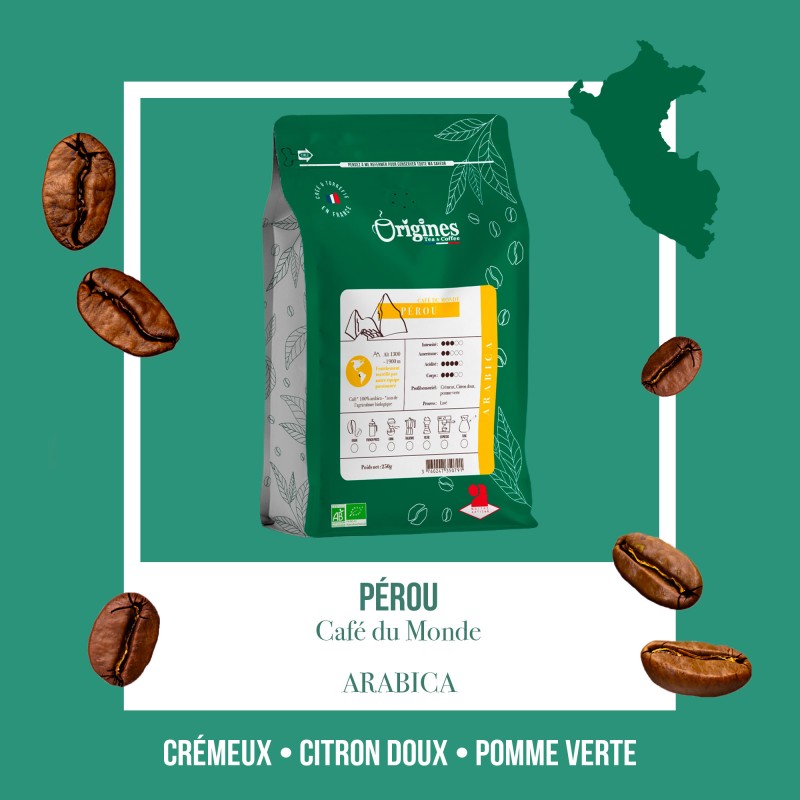 Café Bio Pérou - Pur Arabica - Expresso 250g