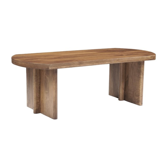 Table basse Dune -bois massif de mangue-couleur noyer 130 x 45 x 60 cm