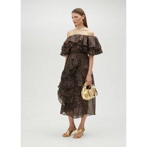 Gonna volant plissettata