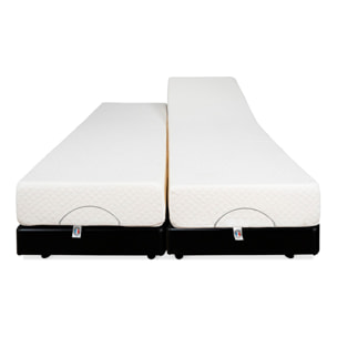Ensemble Duo Bodysoft 2 places | Sommiers électriques + Matelas Mémoire de forme
