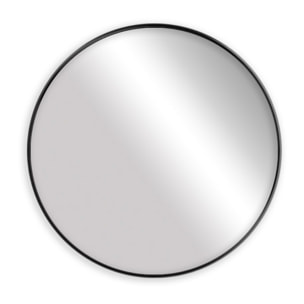 Specchio tondo da parete 50 cm con telaio nero - Ecoche