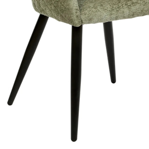 Fauteuil "Marlo" vert kaki L55xp55xH76cm