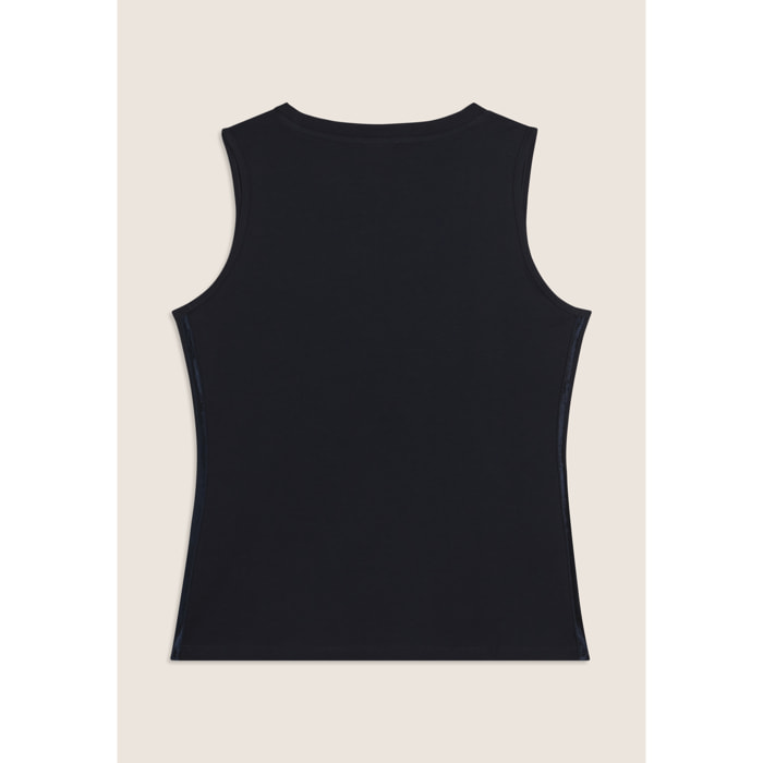 Canotta Regular con Logo FREDDY e Inserti Elastici