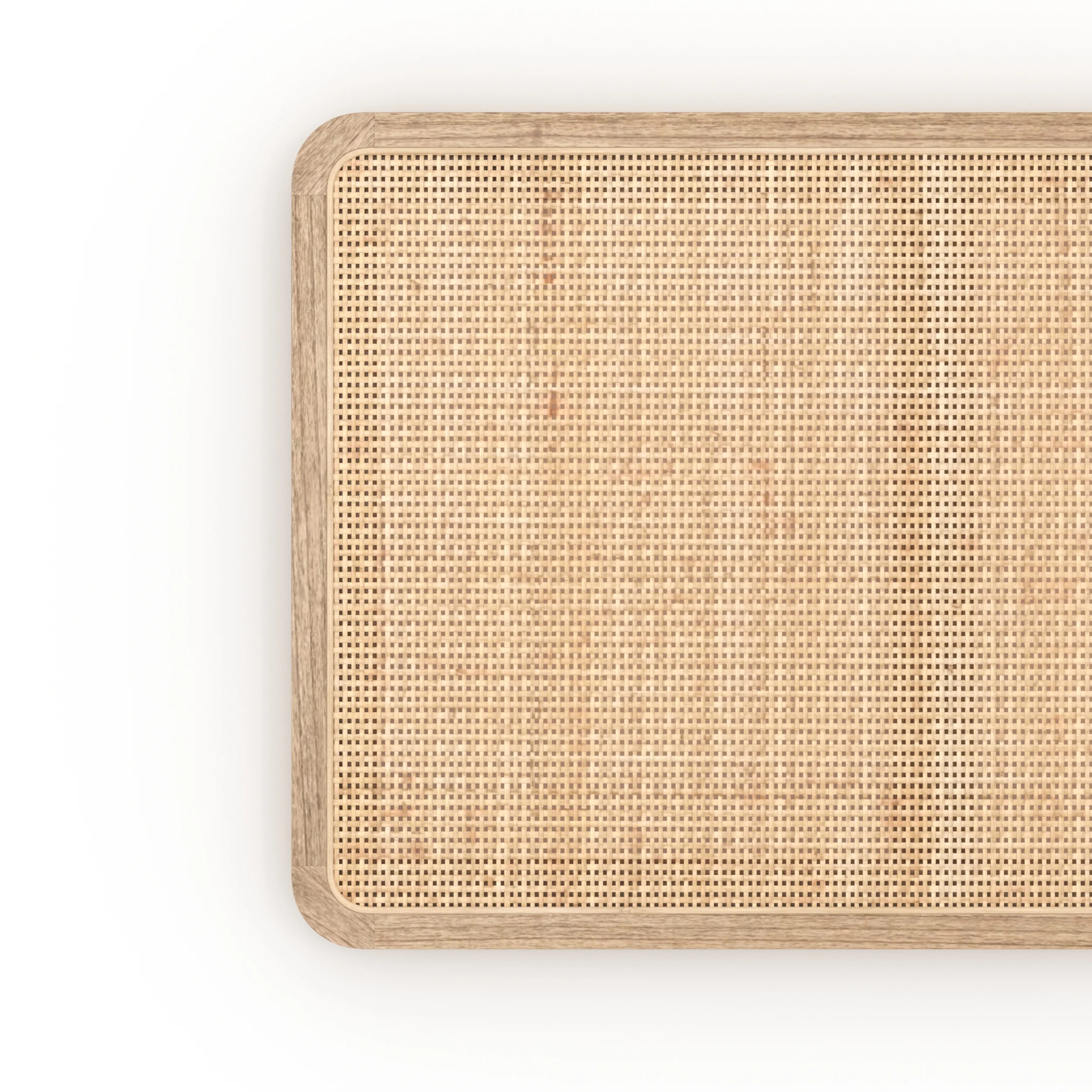 Tête de lit à suspendre en bois et cannage 140 cm - Khao