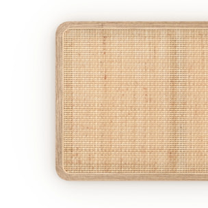 Tête de lit à suspendre en bois et cannage 140 cm - Khao