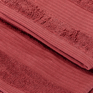 UNO CASA DESIGN Coppia Asciugamano + Ospite Julia in Spugna di Puro Cotone 500 gr/mq