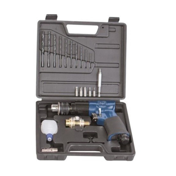 Perceuse pneumatique 3/8' SCHEPPACH avec accessoires - 10mm 6.3bar - 7906100714