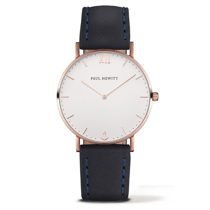 Reloj Paul Hewitt PH-SA-R-ST-W-11S Unisex Analogico Cuarzo con Correa de Cuero