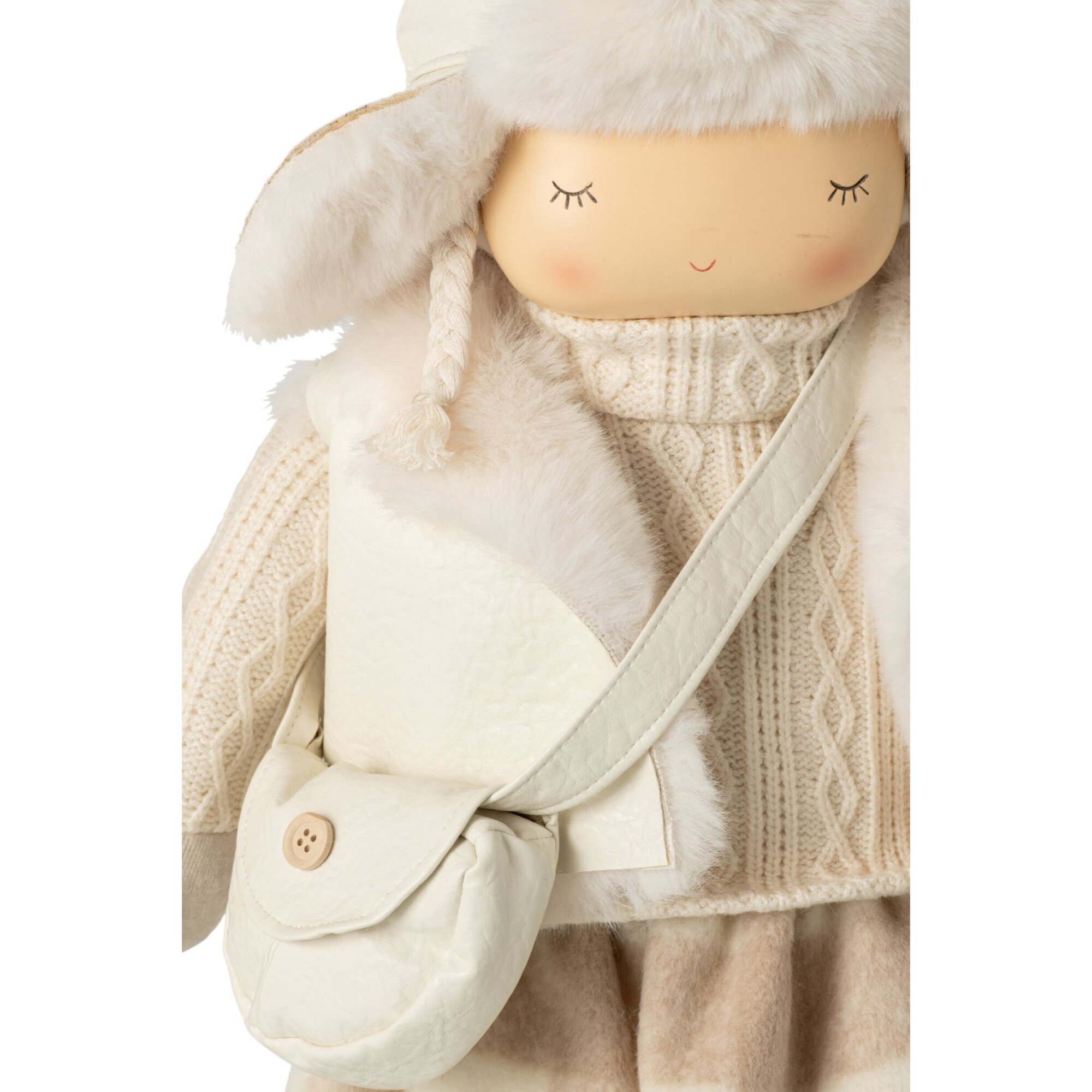 J-Line Garçon et fille sac et chapeau - polyester - beige - large - assortiment de 2