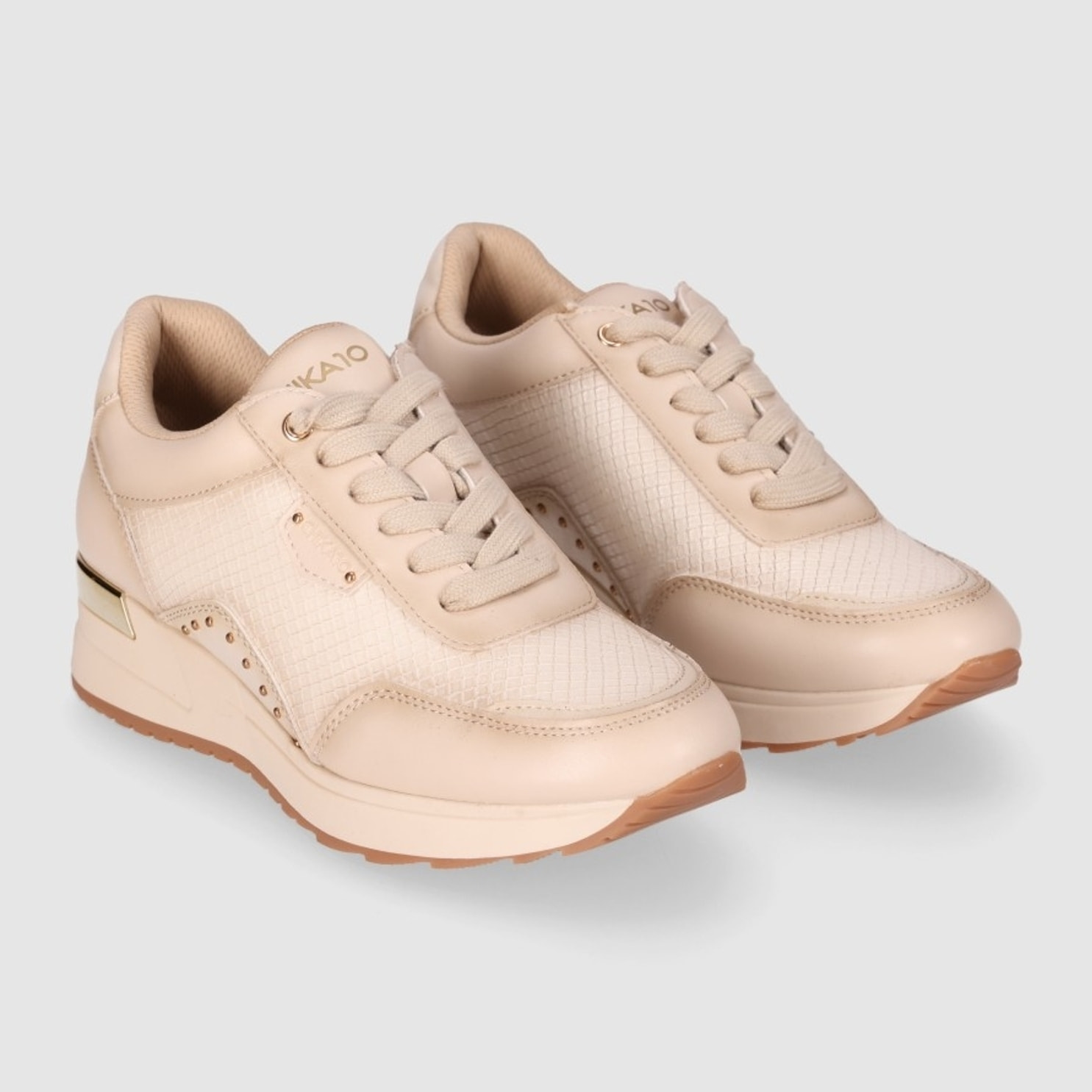 Deportivos - Beig - Tacón: Bajo