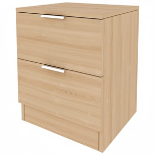 Comodino Con 2 Cassetti Per Camera Da Letto Cameretta Ragazzi Studio Ingresso Comò Settimino Zona Notte 38 x 33,5 x 45 cm Cm Colore Rovere