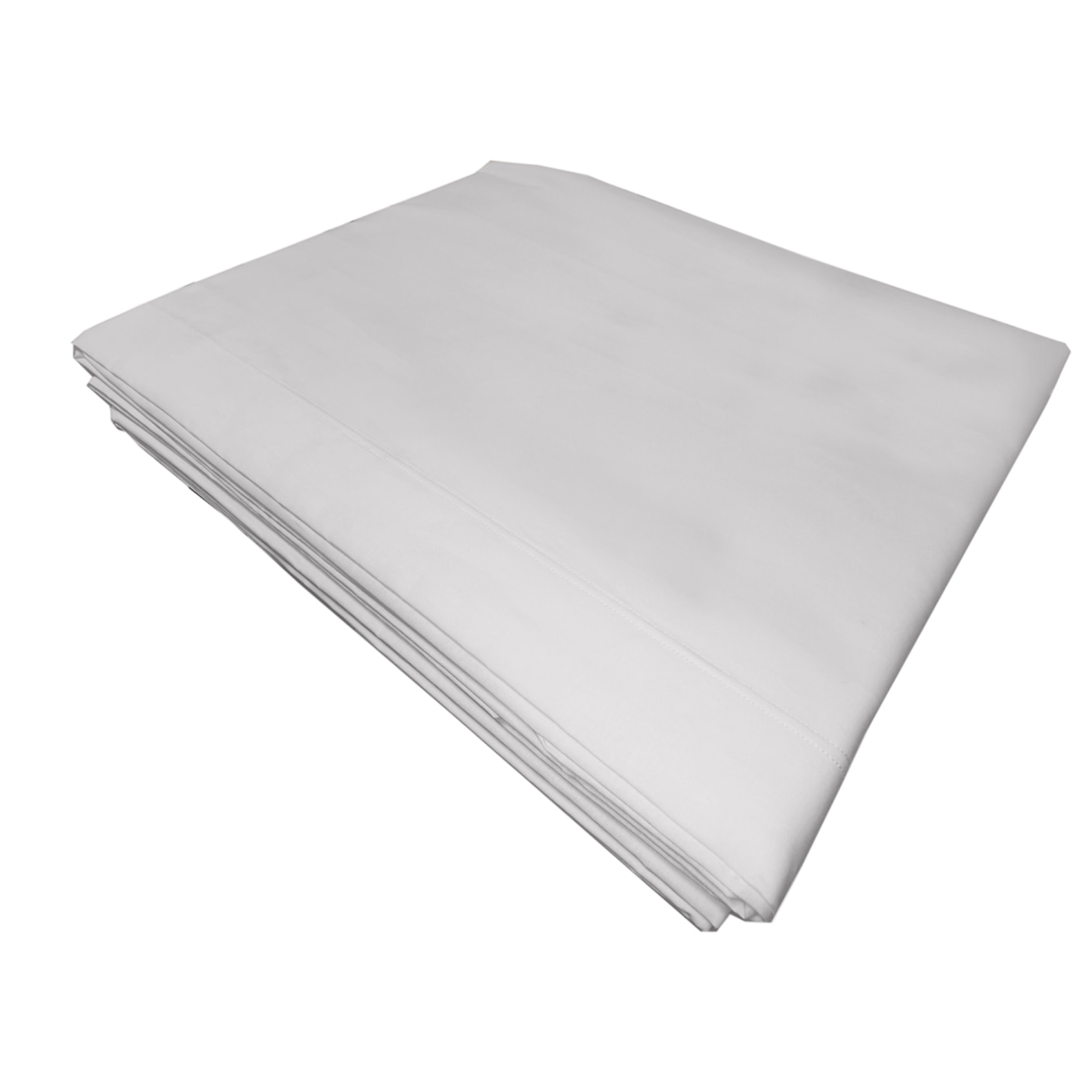 Lenzuolo sopra tinta unita bianco 100% cotone