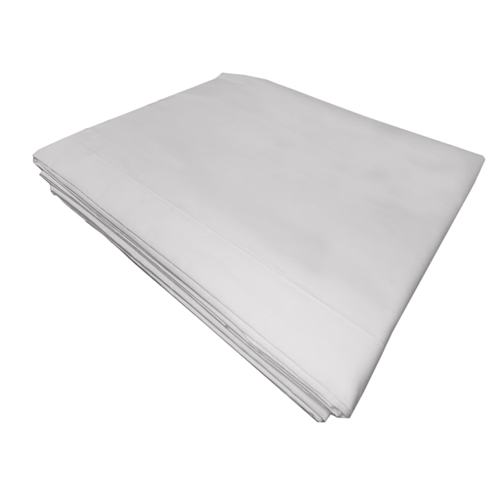 Lenzuolo sopra tinta unita bianco 100% cotone