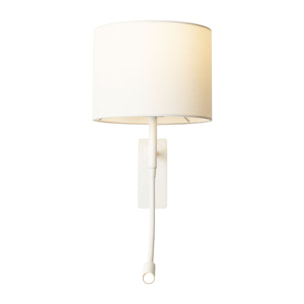 Forlight Colo - Luz de Lectura para Dormitorio LED Luz Cálida 3000K con Interruptor. Aplique de Pared Cabecero de Cama Blanco