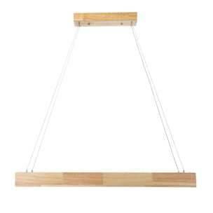 Forlight - Lámpara Colgante LED Eficiente Imitación Madera para Hogar, Diseño Moderno y Elegante, Luz 4000K, Material Resistente Madera y Policarbonato