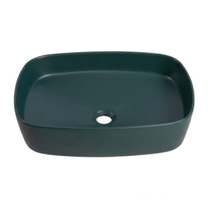 Vasque à poser rectangulaire 50 x 37,5 x 13,5 cm sans trop-plein vert mat PixL (CEPX4937GEM)