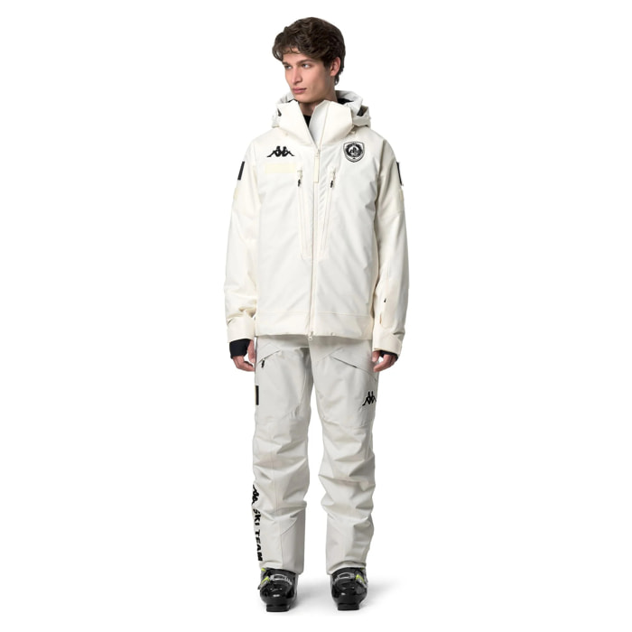 Kappa - Pantaloni Uomo Donna Bianco - 6Cento 622C Premium
