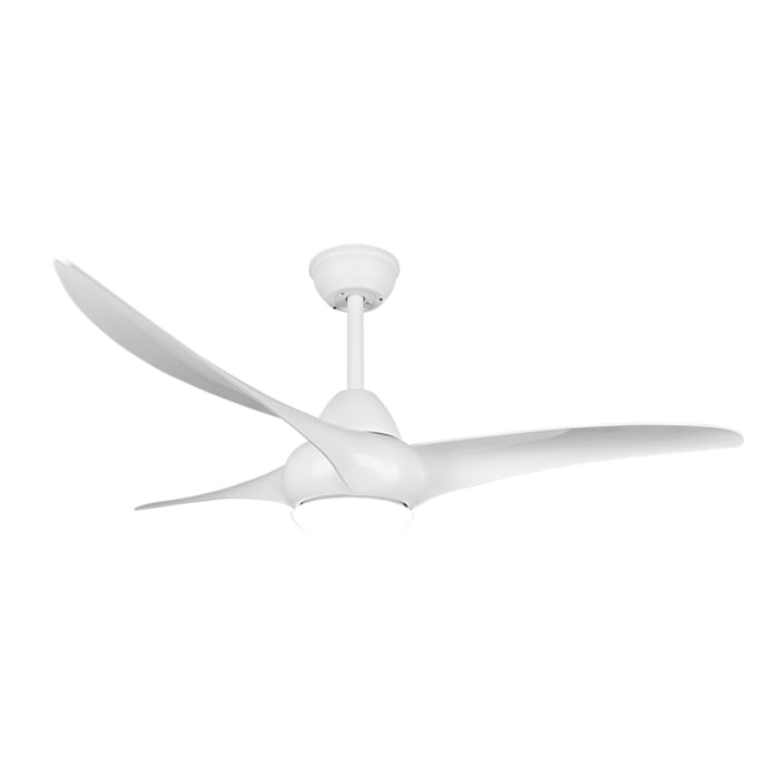 Alesund - ventilatore da soffitto con plafoniera led bianco