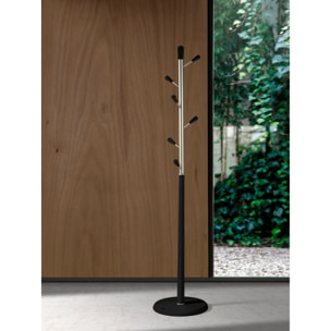 Perchero Ellie madera haya negro 190x37x37 cm