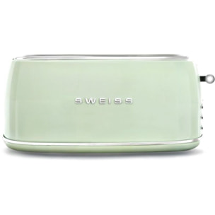 Grille-pain SWEISS + bouilloire vintage vert pack GRVKTL7