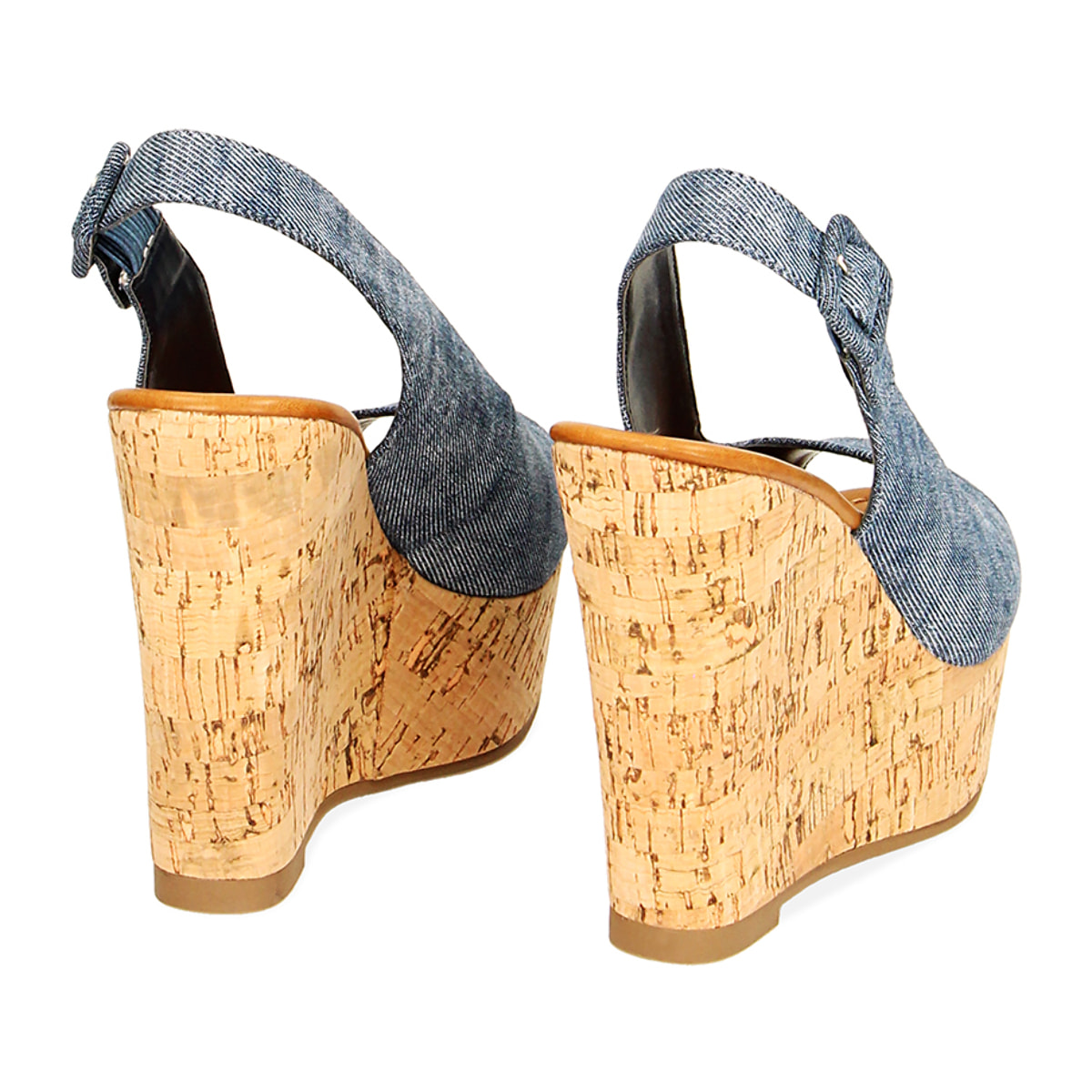 Zeppe jeans in sughero