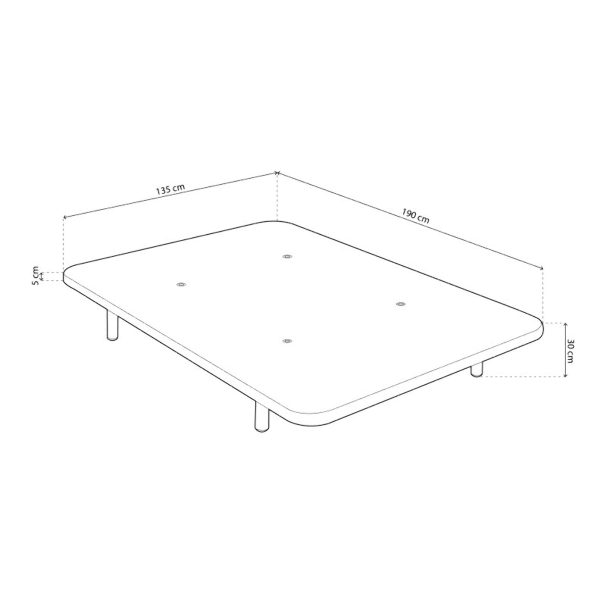 Base tapizada Air 3D Beige