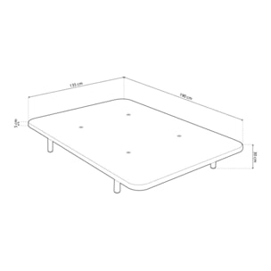 Base tapizada Air 3D Beige