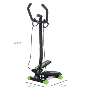 Máquina De Step Acero y ABS 40x48x118cm Negro Y Verde