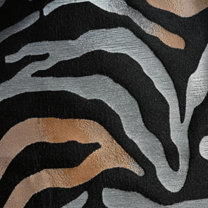 Tissu jacquard ameublement motif zèbre dégradé - Jaune Ocre