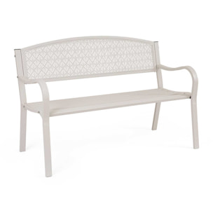 Panca LIZETTE a 2 posti in acciaio beige