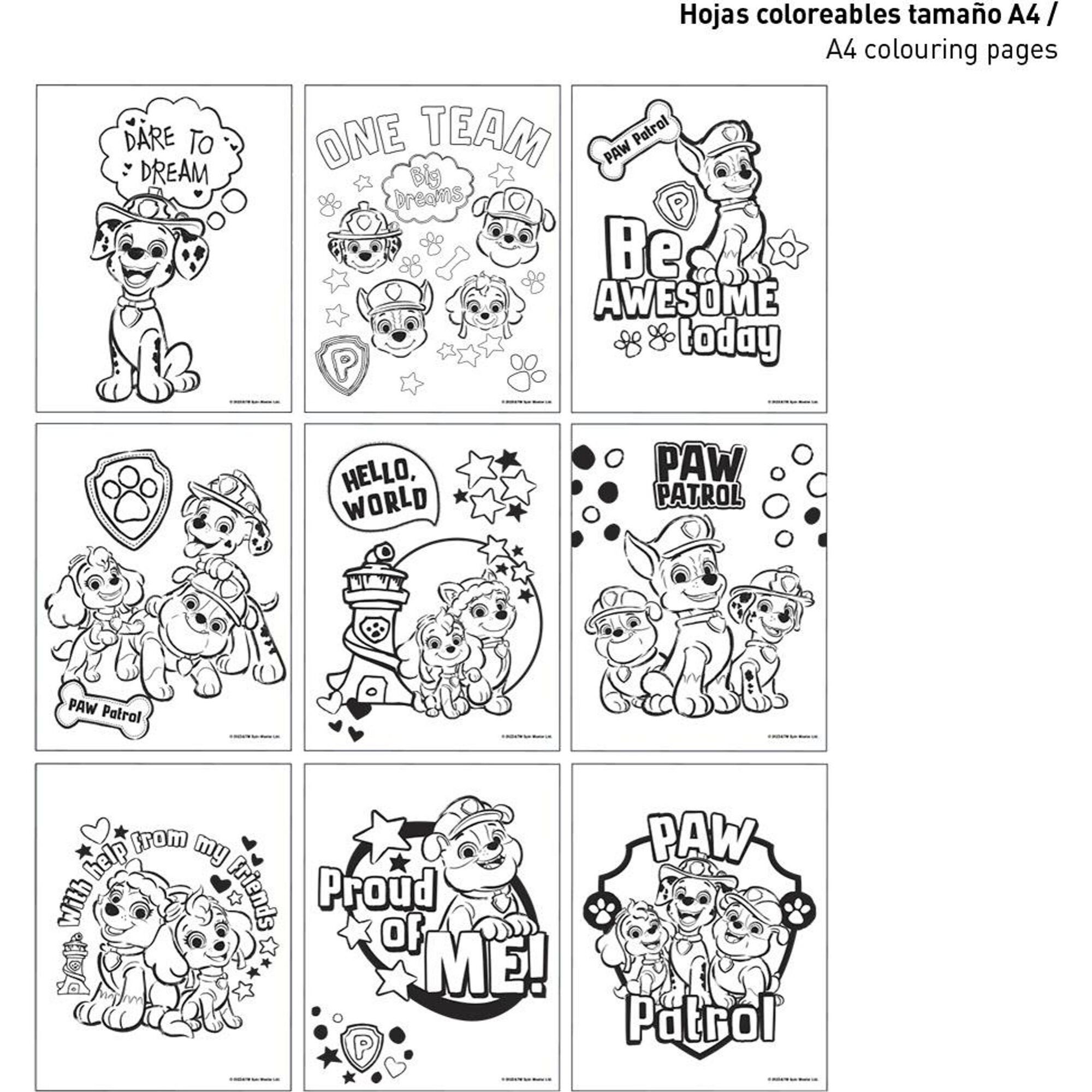 Set De Papelería Coloreable Paw Patrol Blue
