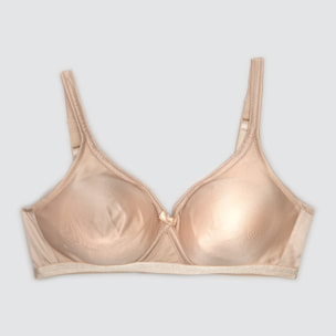 Sujetador de sujeción perfecta. Sin aros, hecho en una microfibra satinada