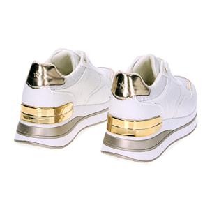 Zapatillas blanco y oro