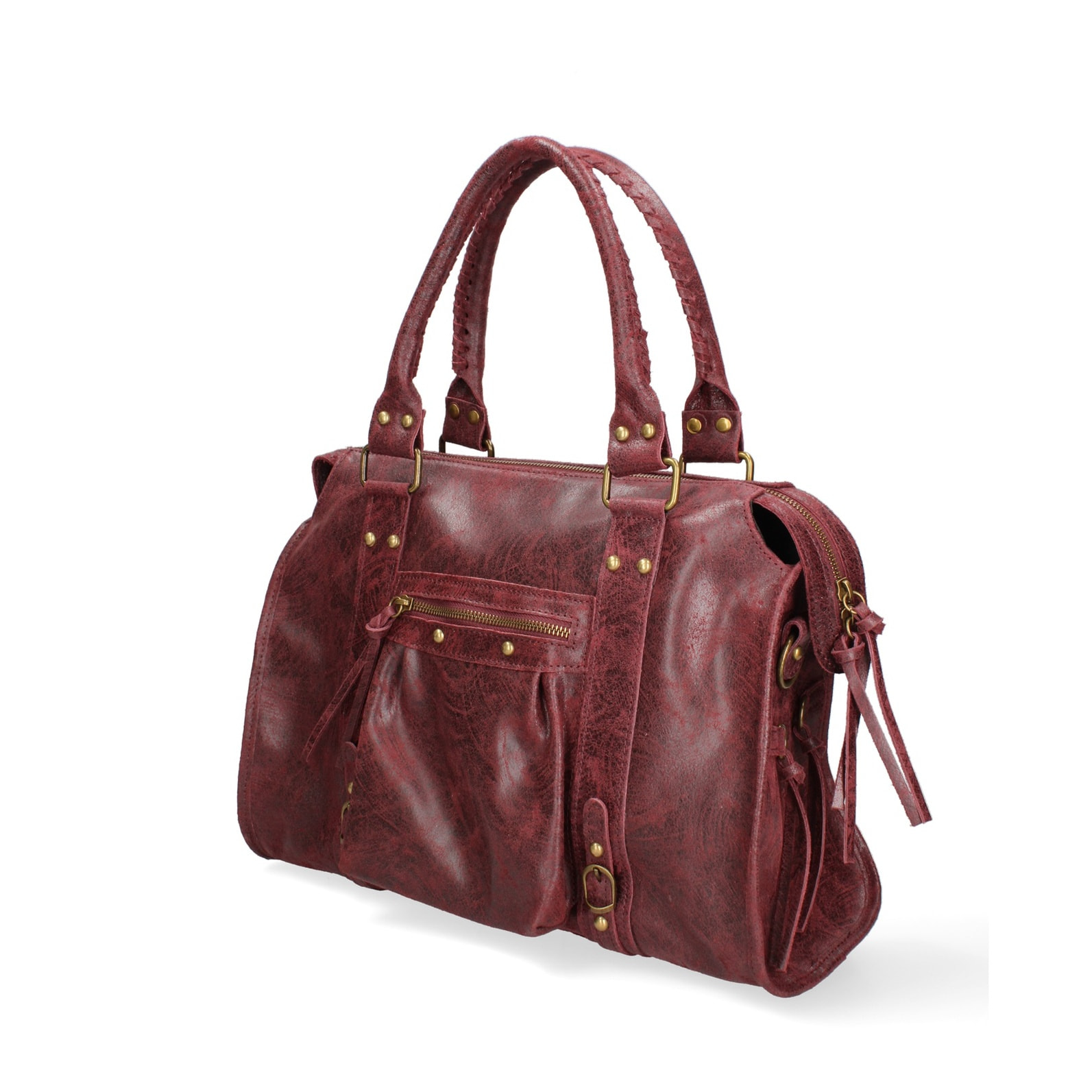 Borsa a spalla da donna - Modello Elara - Vera pelle - 41.0 x 28.0 x 13.0 cm