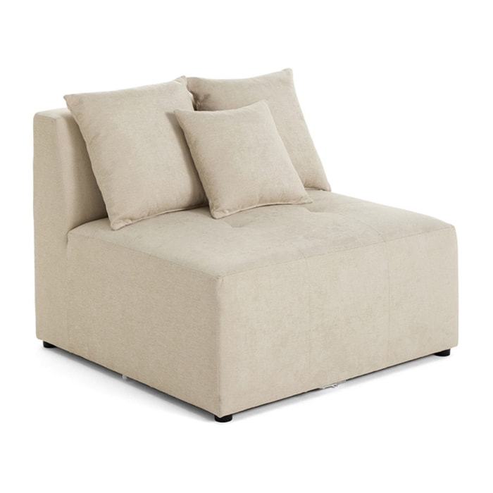 Amalfi - module d'assise sans accoudoirs - 1 place - en tissu - Beige