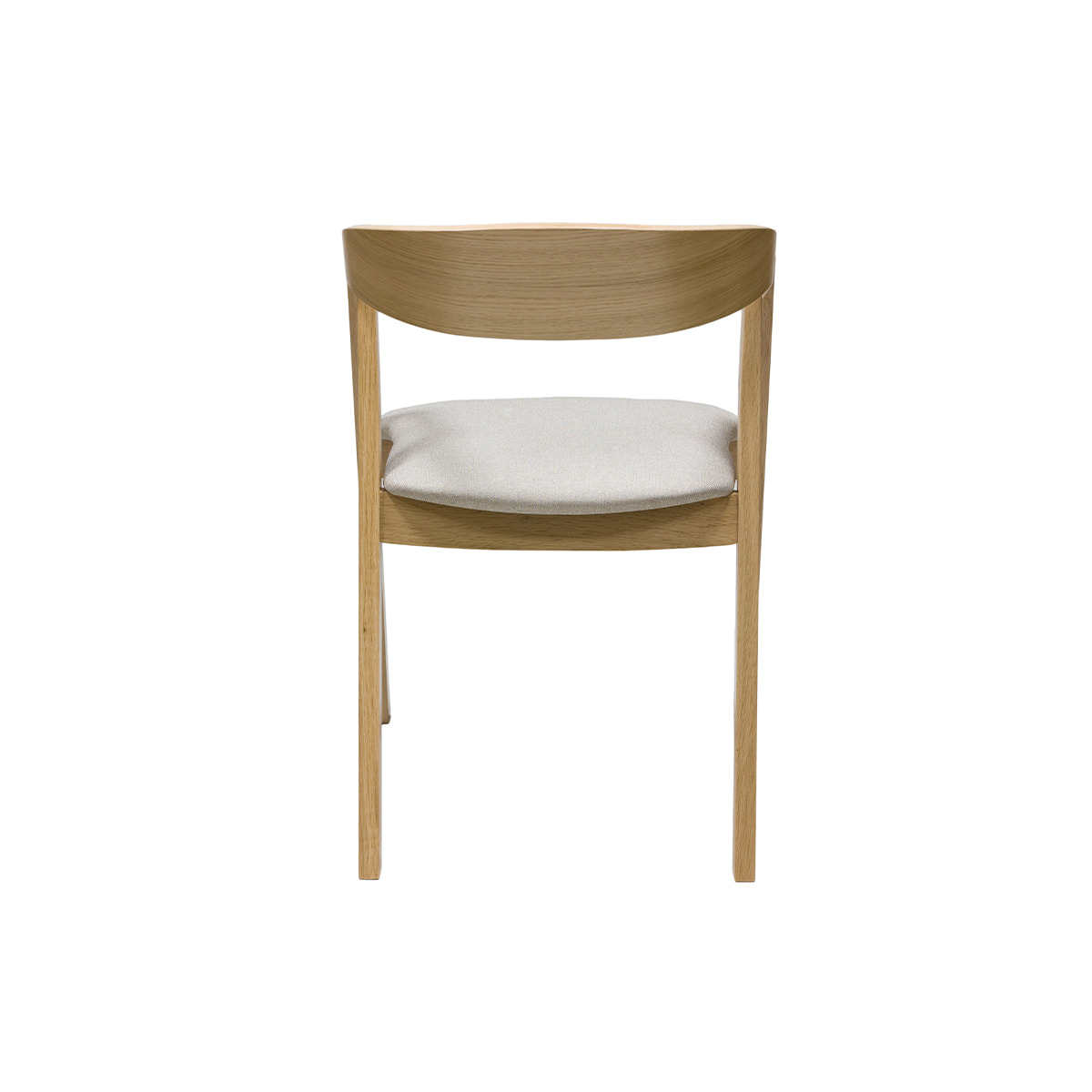 Chaises scandinaves empilables en bois clair chêne et tissu beige (lot de 2) LOVA