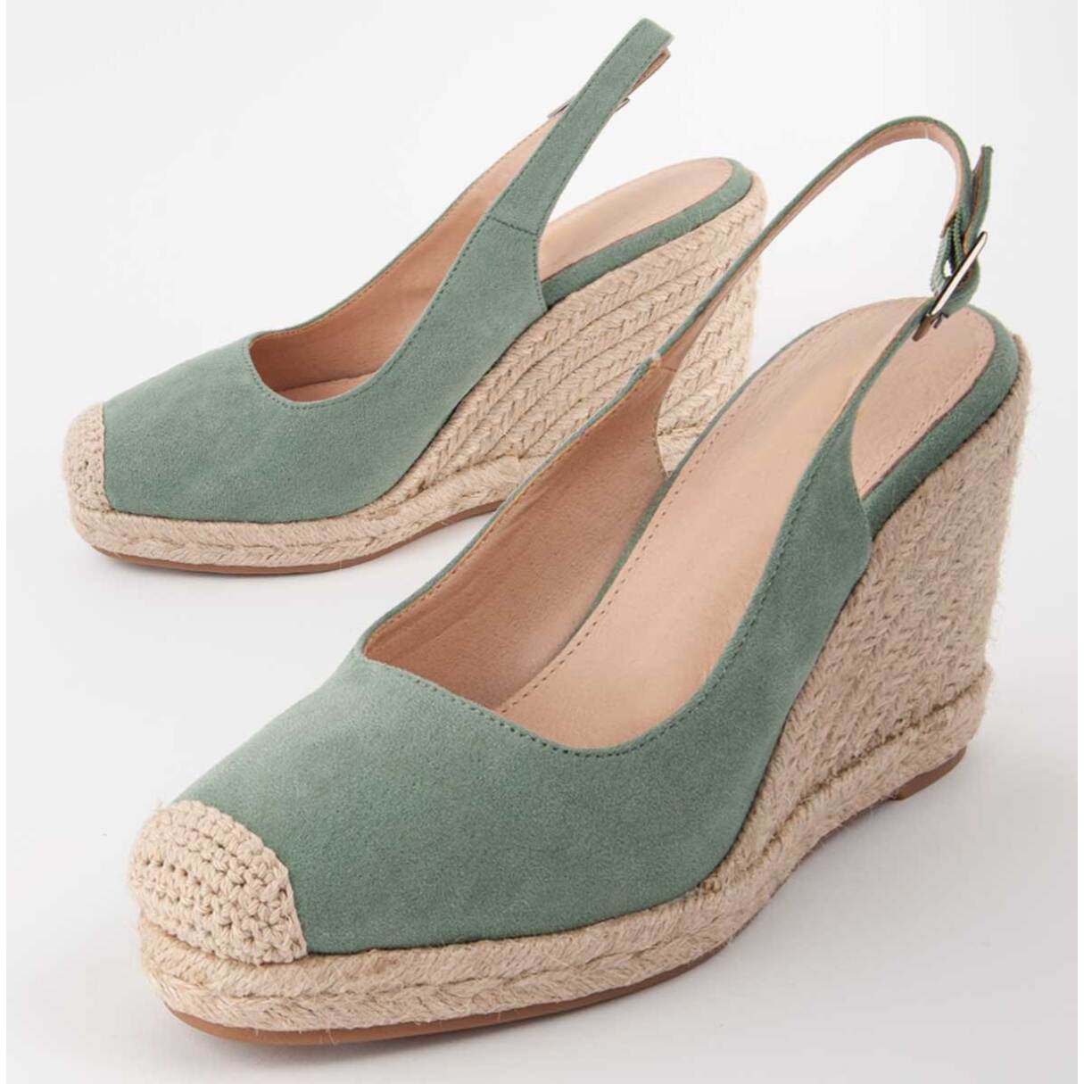 Alpargata De Cuña - Verde - Altura: 8 Cm