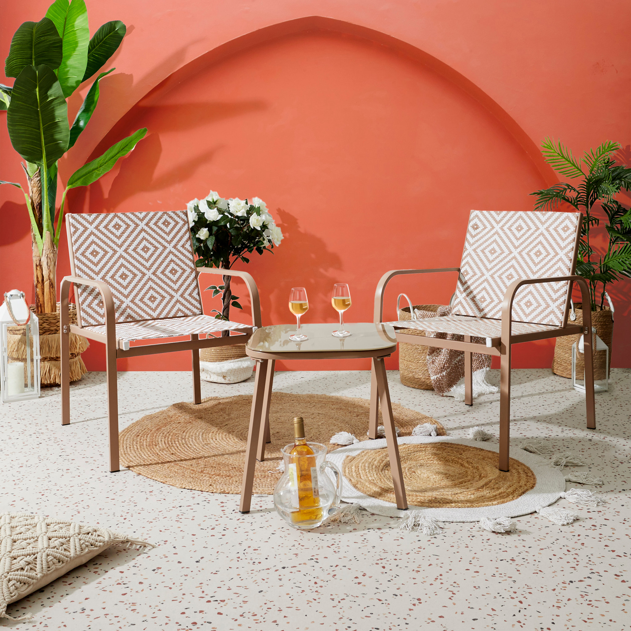 Salon De Jardin Mexico Beige